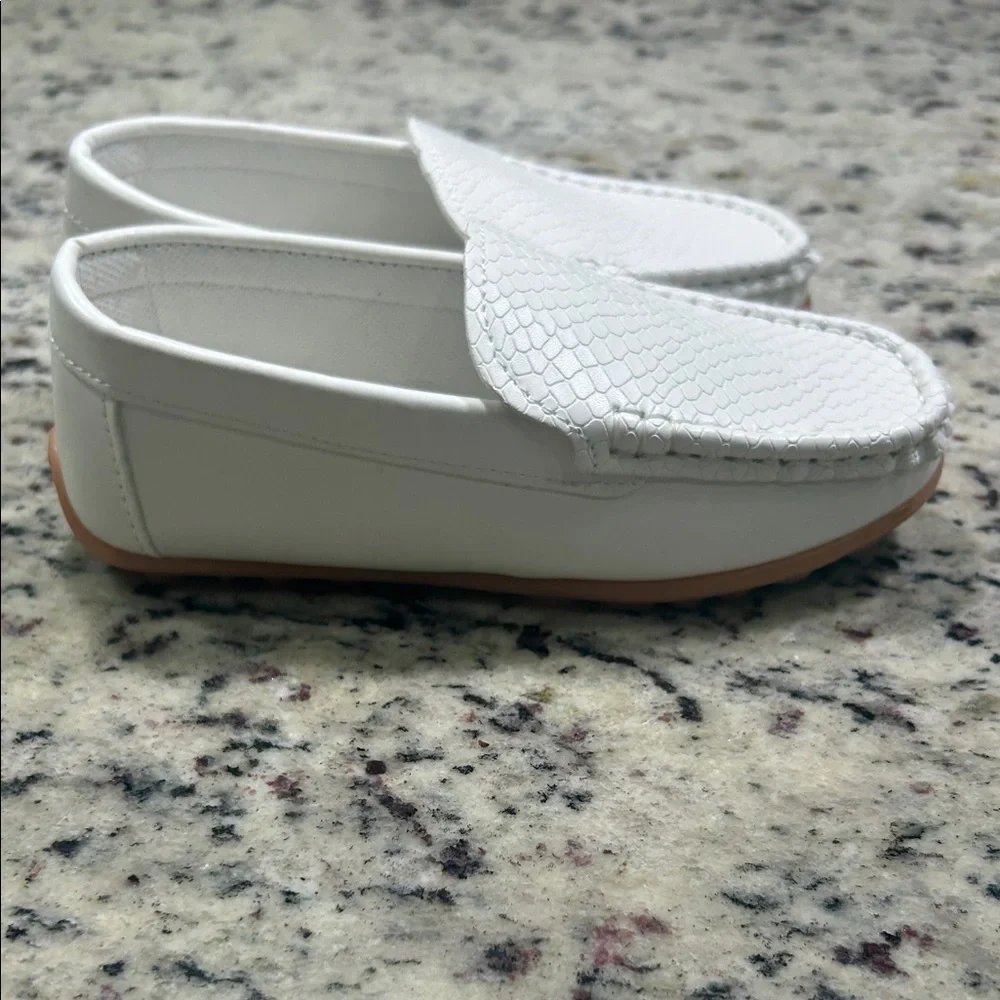White Kids Moccasins